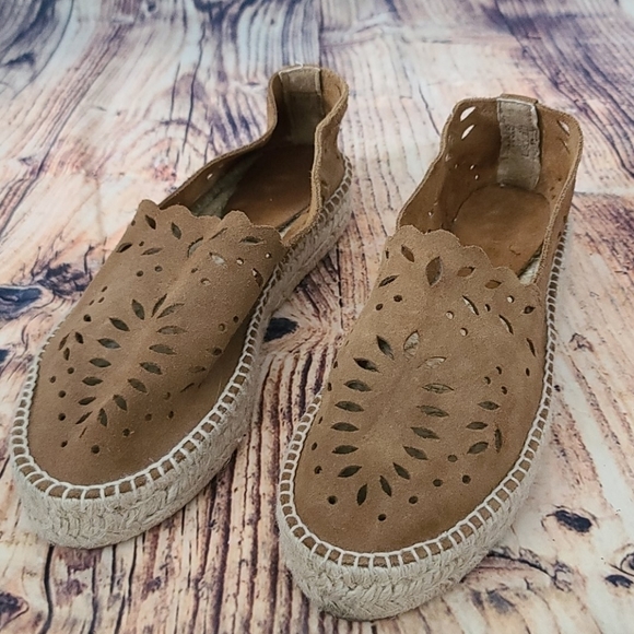 ZARA , leather platform espadrilles - Picture 2 of 8